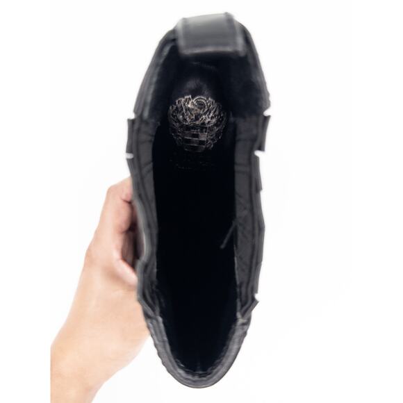 Vince Camuto Black Leather Ankle Boots Women’s 8.5 Block Heel Booties - Picture 6 of 9